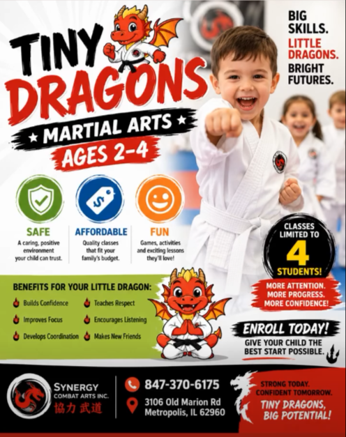 Tiny Dragons martial arts classes in Metropolis IL